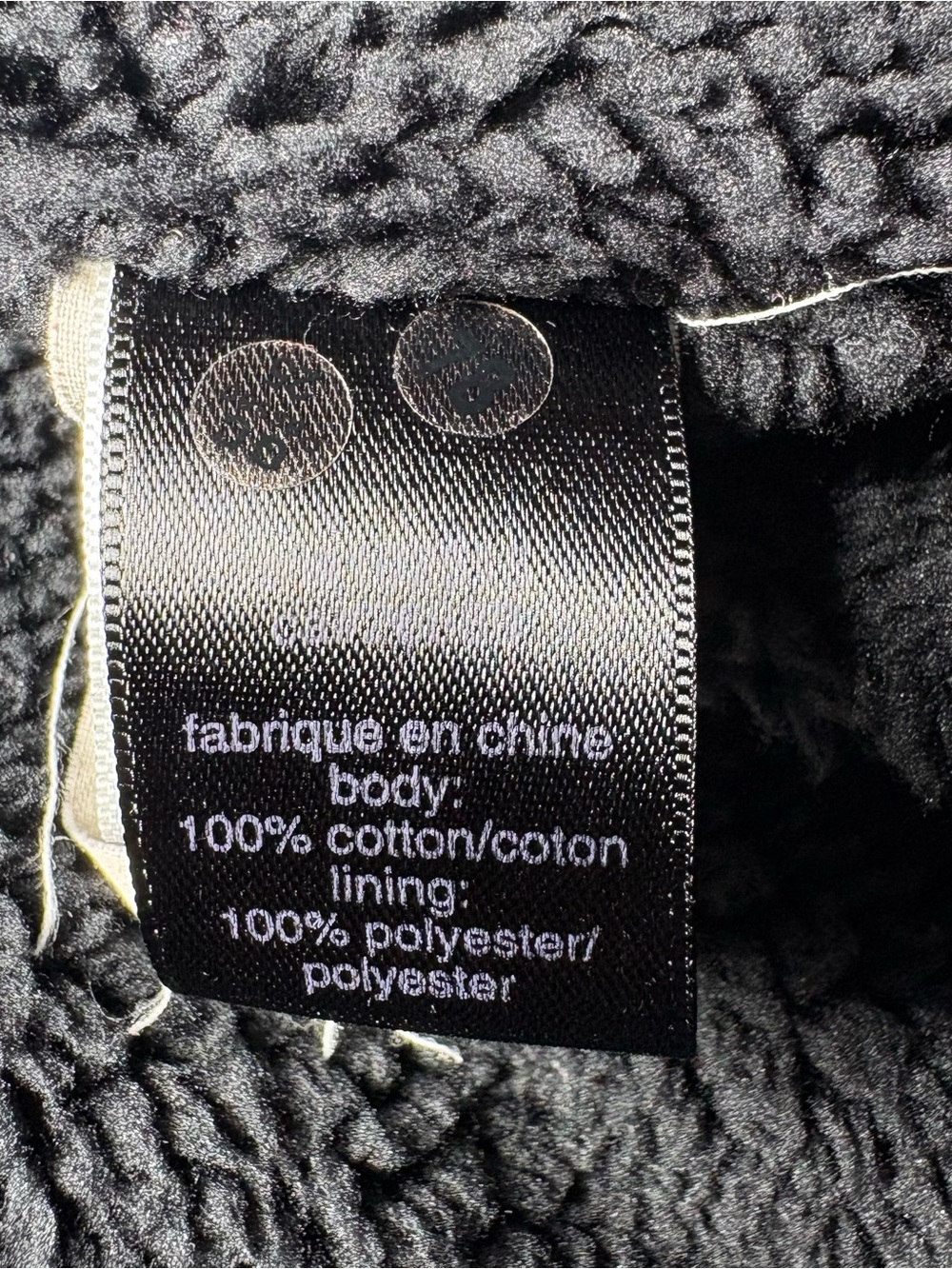 John Varvatos USA Black Sherpa Lined Waffle Knit Sweater Jacket Large - Picture 7 of 9